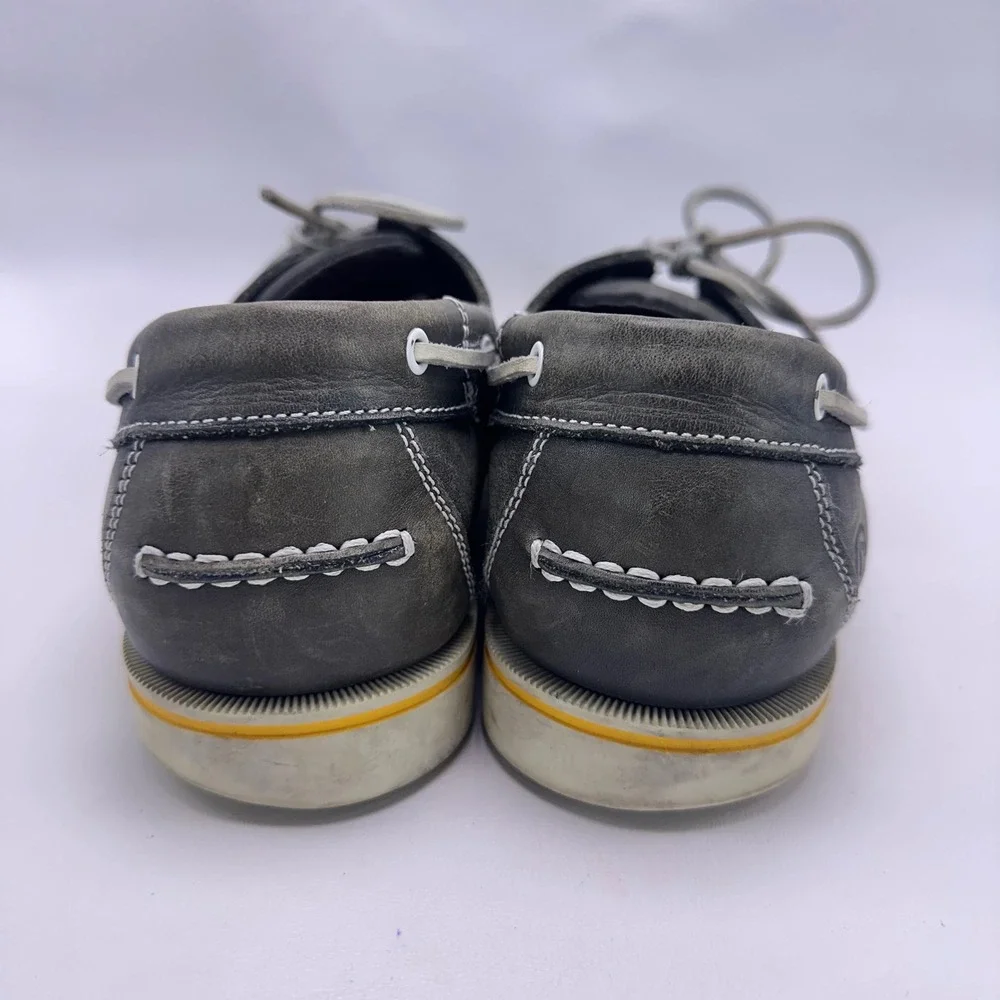 Rockport Mens Leather Boat Shoes Dark Gray Loafers APM2833C Size 13 M